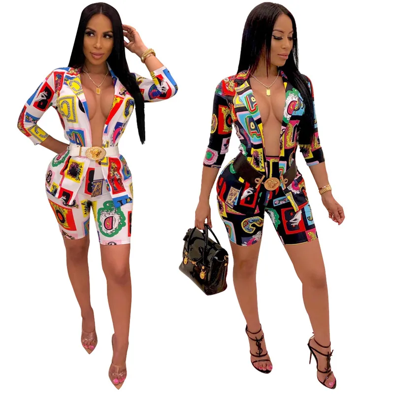 Sexy Casual 2 Two Piece Set Women Half Sleeve Hollow out Crop Top Print Coat Jacke + Hot Pants Ladies 2Pcs Outfits Sexy Clubwear
Sexy Casual 2 Two Piece Set Women Half Sleeve Hollow out Crop Top Print Coat Jacke + Hot Pants Ladies 2Pcs Outfits Sexy Clubwear