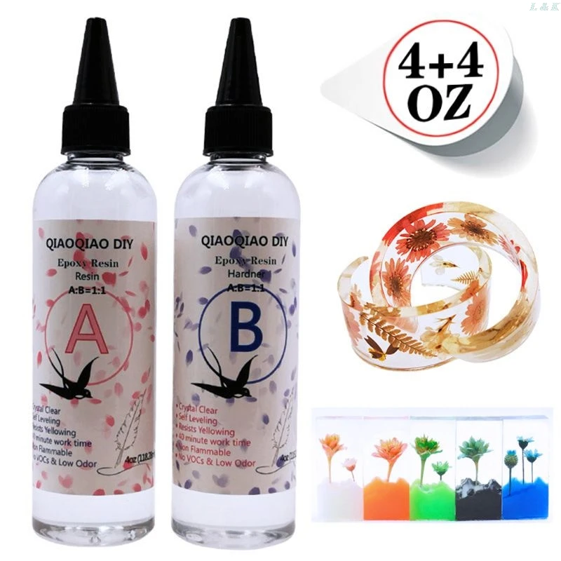 8 Ounce Quick Curing AB Resin 1:1 Kit Clear Hard Epoxy Resin Jewelry Making Tool l29k
8 Ounce Quick Curing AB Resin 1:1 Kit Clear Hard Epoxy Resin Jewelry Making Tool l29k