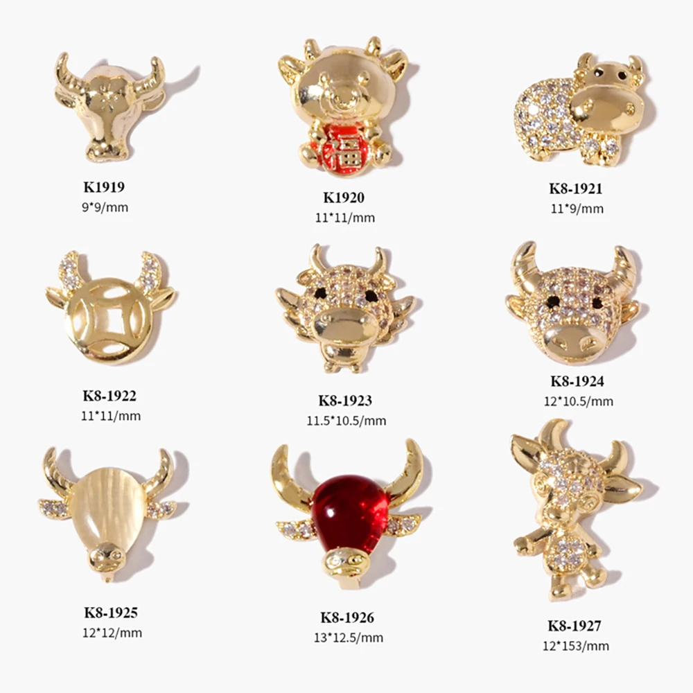 2021 New Year 3D Nail Rhinestones Chinese Knot Zodiac Cattle Animal Nail Art Decorations Zircon Crystal Nails Charms Accessories 
2021 New Year 3D Nail Rhinestones Chinese Knot Zodiac Cattle Animal Nail Art Decorations Zircon Crystal Nails Charms Accessories