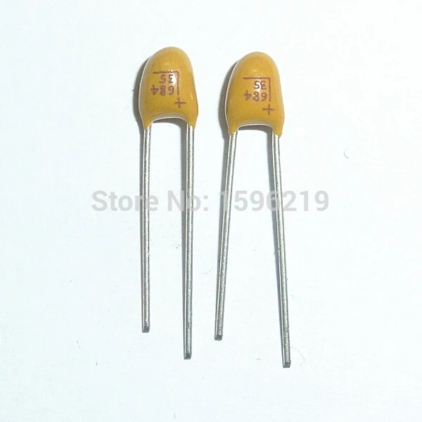 100 шт. Танталовый конденсатор 0 68 мкФ 35V совершенно новый 35V0.68uF DIP радиальный|tantalum