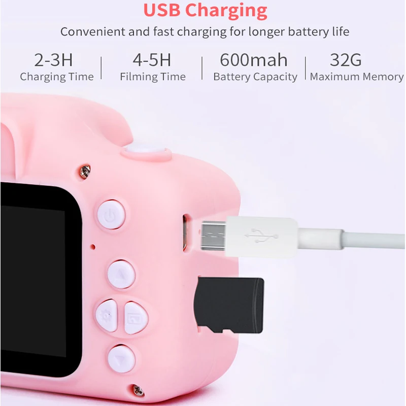 Children's Digital Camera For Children Baby Girl Birthday Gift Cute Kids Camera 2.0 Inch 1080P Photo Video Camera Built in Games
Children's Digital Camera For Children Baby Girl Birthday Gift Cute Kids Camera 2.0 Inch 1080P Photo Video Camera Built in Games