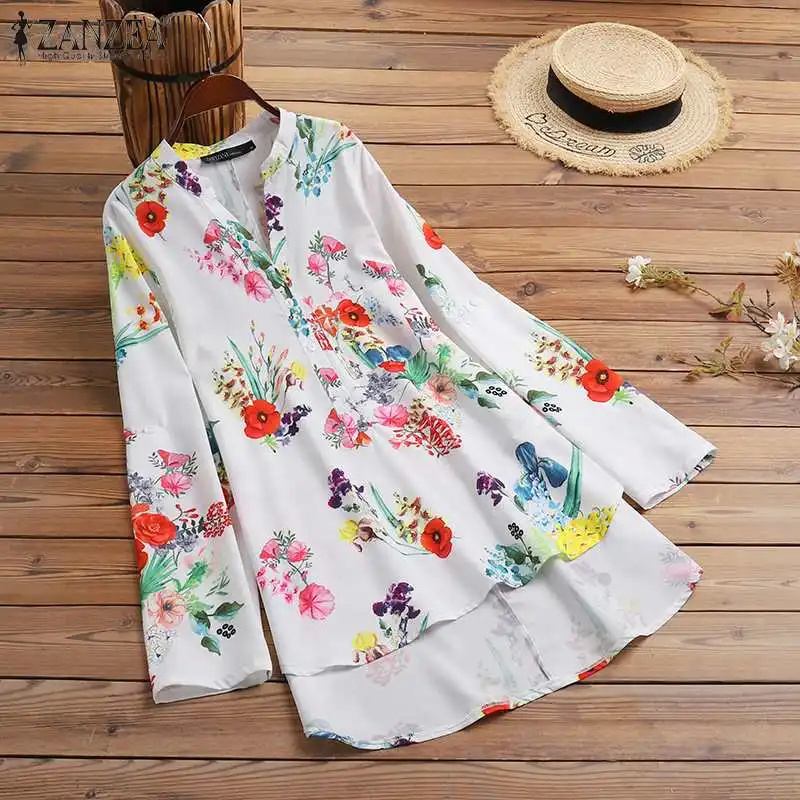 ZANZEA Spring Women Floral Printed Blouse Autumn Bohemian Long Sleeve Tops Elegant V Neck Flower Blusas OL Work Shirt Chemise
ZANZEA Spring Women Floral Printed Blouse Autumn Bohemian Long Sleeve Tops Elegant V Neck Flower Blusas OL Work Shirt Chemise