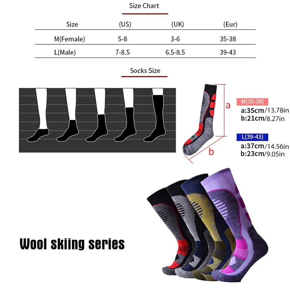 New High Quality Men Women Skiing Socks Winter Outdoor Sport Snowboarding Hiking Ski Socks Warm Thicker Cotton Thermosocks
New High Quality Men Women Skiing Socks Winter Outdoor Sport Snowboarding Hiking Ski Socks Warm Thicker Cotton Thermosocks
