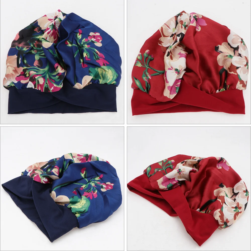 2pcs Ribbon Bowknot Nightcap Satin Sleeping Cap Chemotherapy Cap Hats for Girls (Black Floral Printing + Black)
2pcs Ribbon Bowknot Nightcap Satin Sleeping Cap Chemotherapy Cap Hats for Girls (Black Floral Printing + Black)