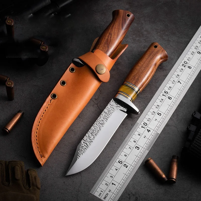 Outdoor Knife Damascus Steel Wooden Handle EDC Small Straight Knife Outdoor Camping Mountaineering High Hardness Tactical Saber
Outdoor Knife Damascus Steel Wooden Handle EDC Small Straight Knife Outdoor Camping Mountaineering High Hardness Tactical Saber