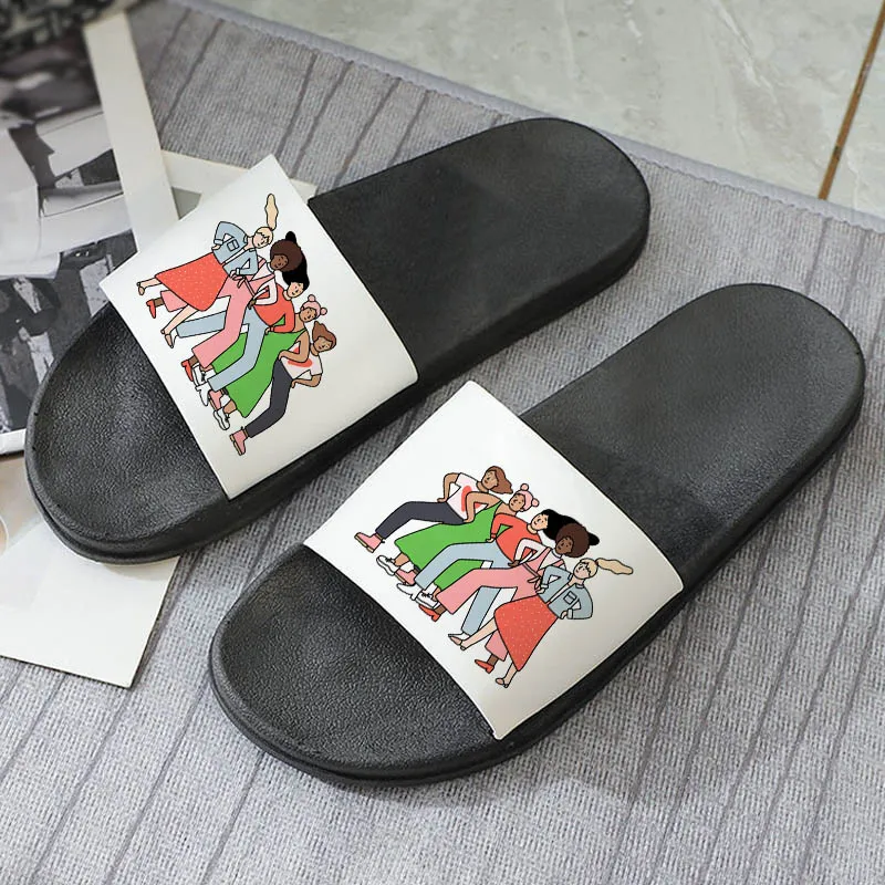 Hot New Fashion Summer Open Toe Kawaii Girl Pattern Slippers Flip Flops for Women Non-slip Comfortable Slides
Hot New Fashion Summer Open Toe Kawaii Girl Pattern Slippers Flip Flops for Women Non-slip Comfortable Slides