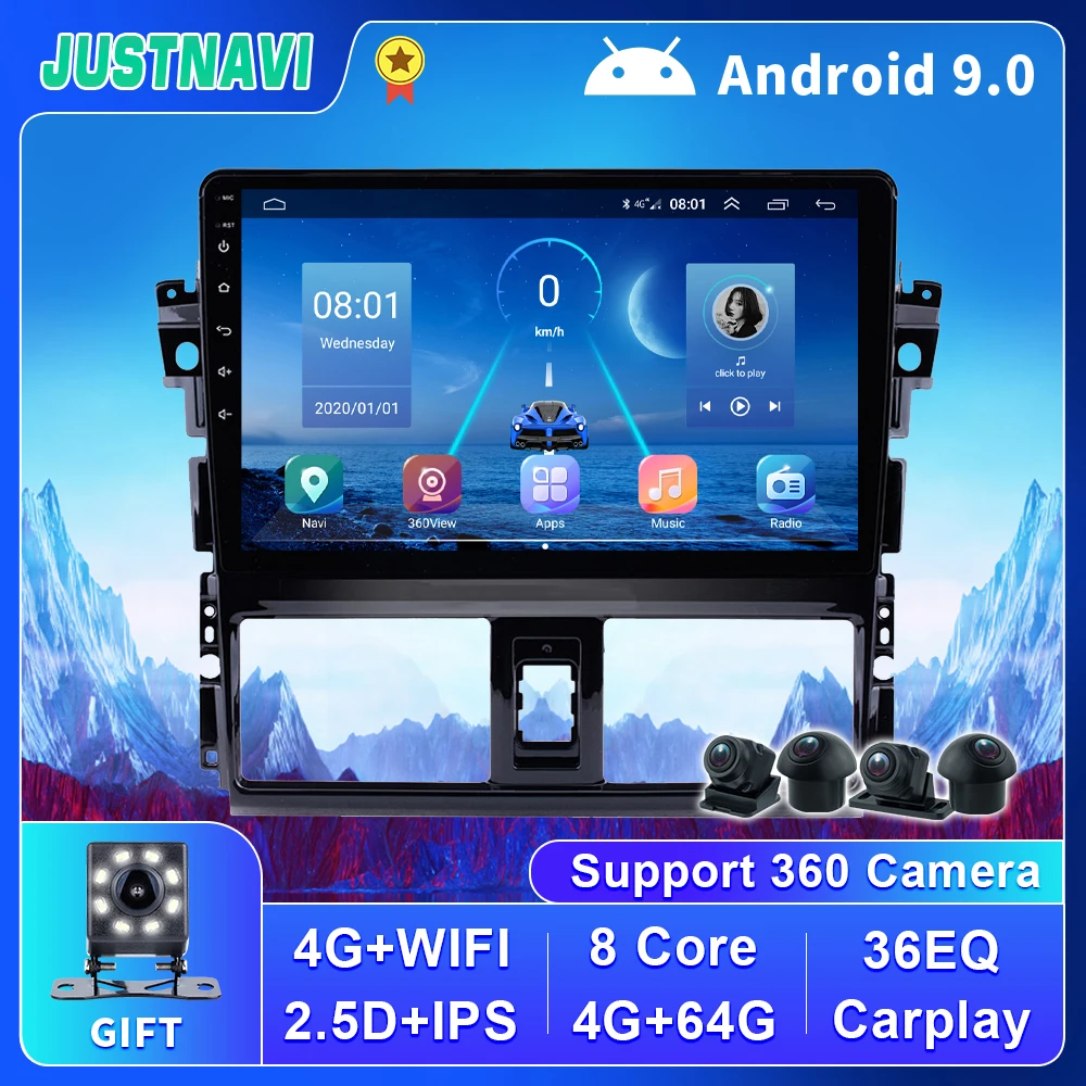 For Toyota Vios Car Radio 2014-2016 Android Multimedia CD DVD Stereo Player Navigation GPS Carplay 360 Camera Autoradio 10 Inch 
For Toyota Vios Car Radio 2014-2016 Android Multimedia CD DVD Stereo Player Navigation GPS Carplay 360 Camera Autoradio 10 Inch