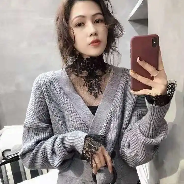 Autumn Korean Sweet Loose Clothes Lace Up Ruffled Women Blouses Fashion Stand Collat Ladies Tops Vintage Lace Shirts Women
Autumn Korean Sweet Loose Clothes Lace Up Ruffled Women Blouses Fashion Stand Collat Ladies Tops Vintage Lace Shirts Women