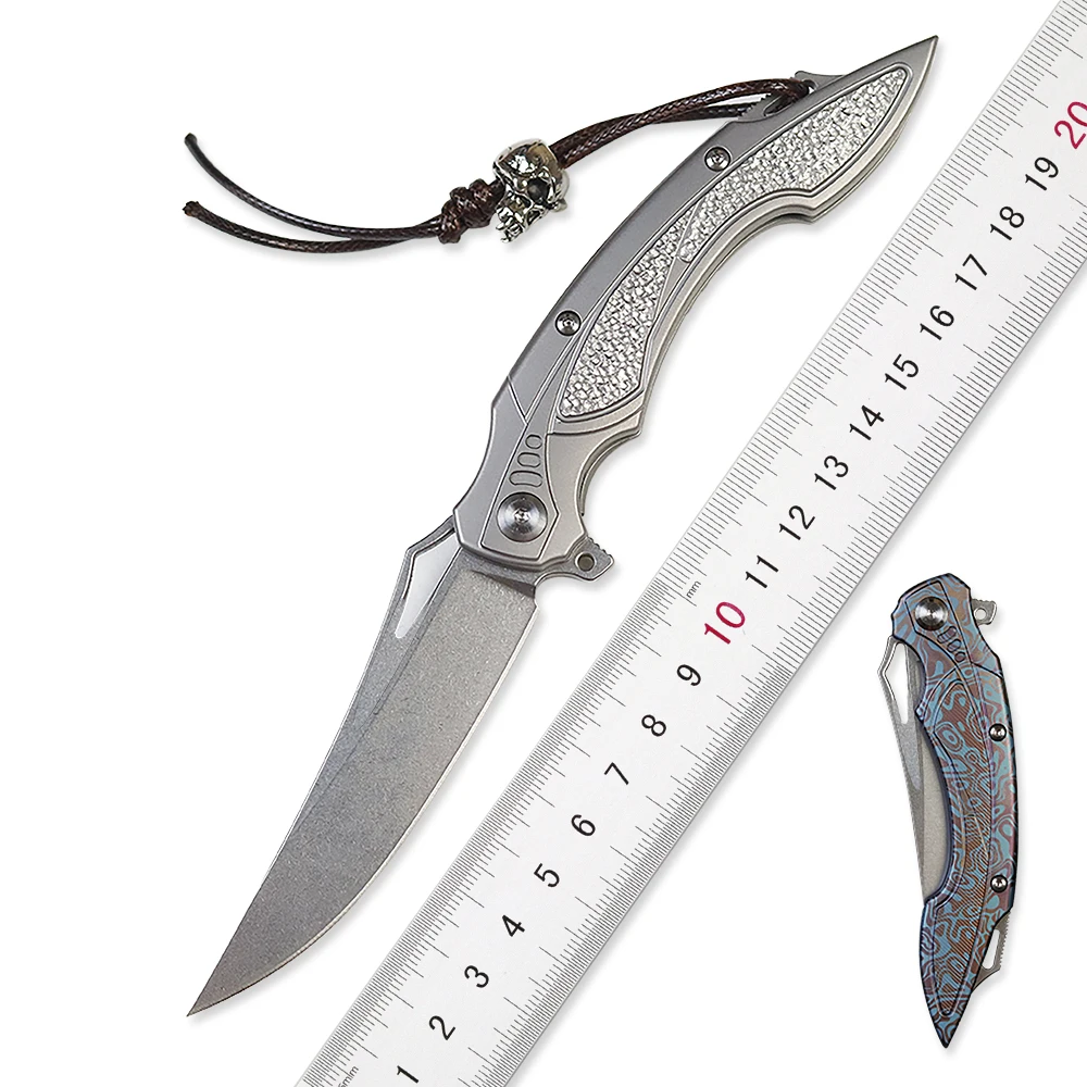 New Folding Knife M390 Blade Titanium Alloy Handle Tactical Outdoor Jungle Adventure Self-Defense Hunting Fruit Knife EDC Tool
New Folding Knife M390 Blade Titanium Alloy Handle Tactical Outdoor Jungle Adventure Self-Defense Hunting Fruit Knife EDC Tool