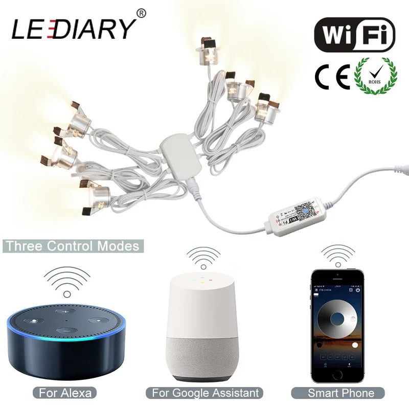 LEDIARY WiFi Smart Controller Dimmable Downlights Multi Function APP Control Timer Mode Voice Control Light Fixture CE ROHS
LEDIARY WiFi Smart Controller Dimmable Downlights Multi Function APP Control Timer Mode Voice Control Light Fixture CE ROHS
