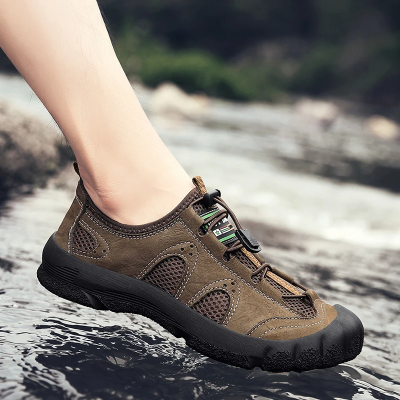 Men's Shoes High Quality Casual Genuine Leather Shoes Outdoor Sneakers For Men Retro Italian Designer Male Breathable Mesh Shoe
Men's Shoes High Quality Casual Genuine Leather Shoes Outdoor Sneakers For Men Retro Italian Designer Male Breathable Mesh Shoe