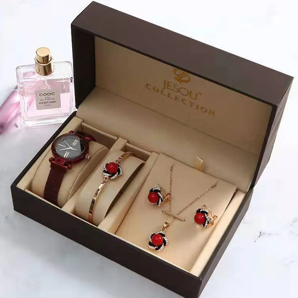 Brand Fashion Women Watches Set Luxury Diamond Earrings Necklace Bracelet Set Ladies Starry Sky Watch For Women Valentine Gift
Brand Fashion Women Watches Set Luxury Diamond Earrings Necklace Bracelet Set Ladies Starry Sky Watch For Women Valentine Gift