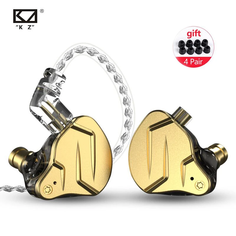 Наушники-вкладыши KZ ZSN Pro X металлические Hi-Fi наушники с гибридной технологией 1BA +