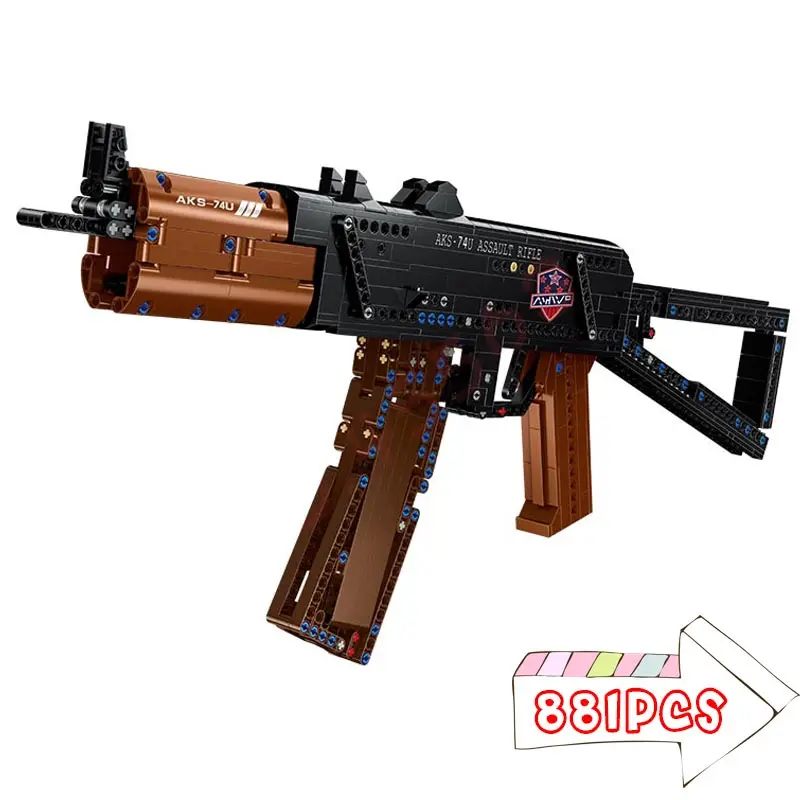 881 New Military Weapon SWAT WWII Aks-74u Guns Building Blocks Toys Bricks Army Model Gifts Boys Children Technology War Series
881 New Military Weapon SWAT WWII Aks-74u Guns Building Blocks Toys Bricks Army Model Gifts Boys Children Technology War Series