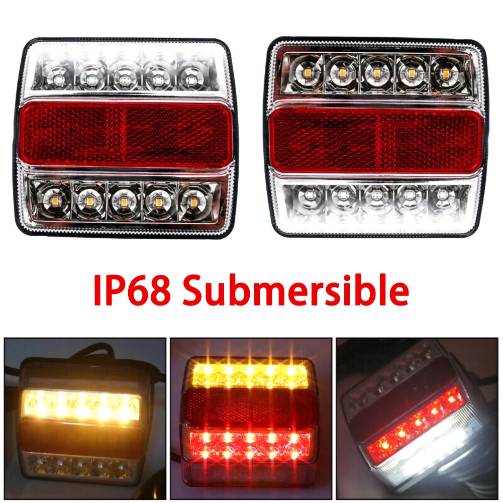 LED License Plate Light Submersible Trailer Tail Lights Kit Boat Marker Truck Waterproof Brake Tail Signal Light Boat RV Camper
LED License Plate Light Submersible Trailer Tail Lights Kit Boat Marker Truck Waterproof Brake Tail Signal Light Boat RV Camper