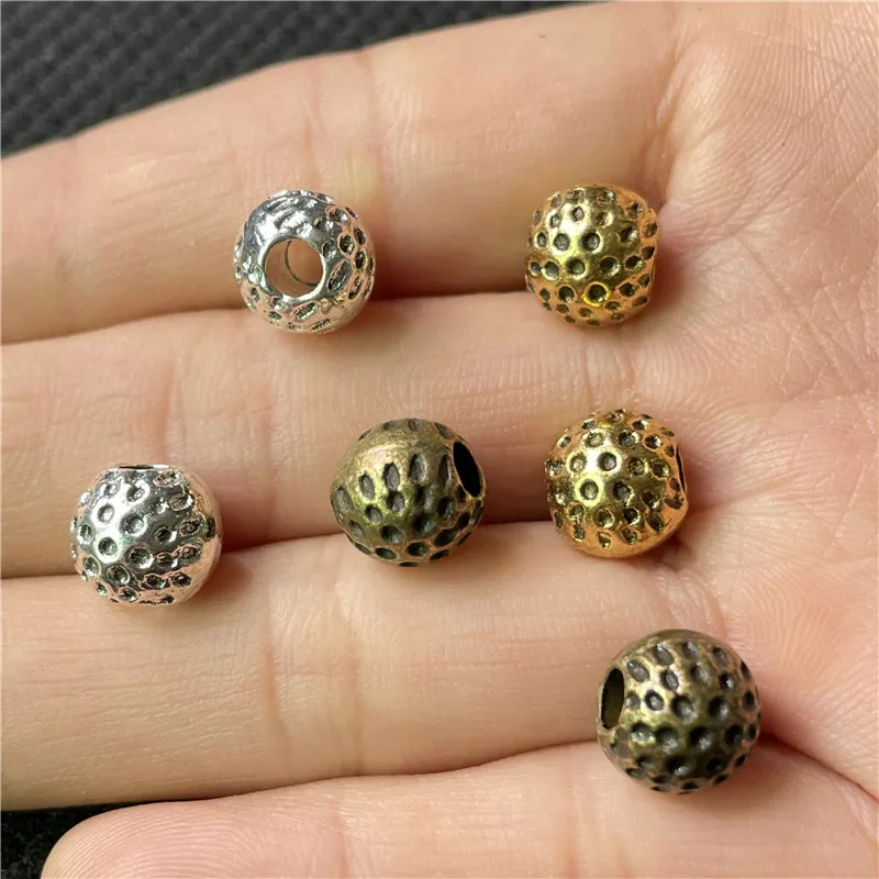JunKang 10pcs 10mm large hole beads pitted pattern DIY handmade bracelets rosary chain connection pieces wholesale jewelry
JunKang 10pcs 10mm large hole beads pitted pattern DIY handmade bracelets rosary chain connection pieces wholesale jewelry