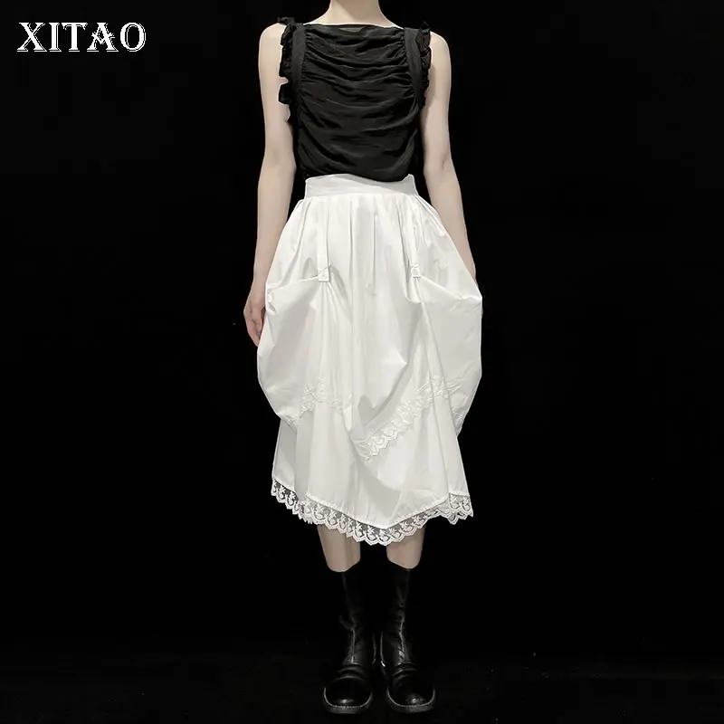 XITAO Irregular Folds Buttons Splicing Skirt Summer New Solid Color Loose Fashion Lace Trendy All-match Women 2021 WMD1493
XITAO Irregular Folds Buttons Splicing Skirt Summer New Solid Color Loose Fashion Lace Trendy All-match Women 2021 WMD1493