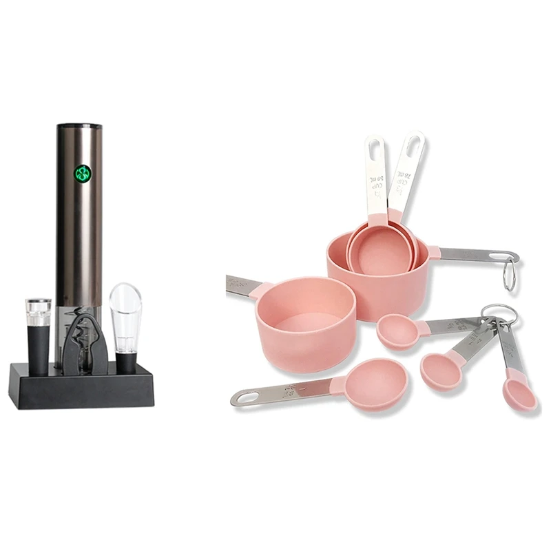 Electric Wine Opener ,Automatic Corkscrew Rechargeable Contact Sensor with Measuring Cups and Measuring Spoons
Electric Wine Opener ,Automatic Corkscrew Rechargeable Contact Sensor with Measuring Cups and Measuring Spoons