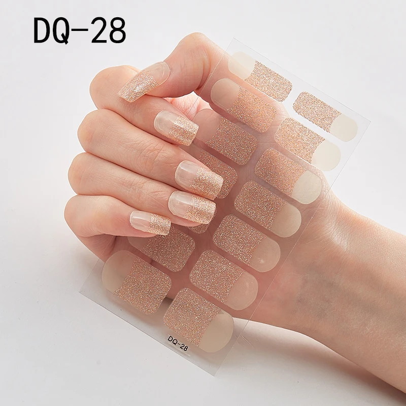 Lamemoria 1pcs Nail Art Wraps DQ28 Glitter Tips Full Self-adhesive Nail Decals Makep Beauty Nail Decorations Tattoo Manicure
Lamemoria 1pcs Nail Art Wraps DQ28 Glitter Tips Full Self-adhesive Nail Decals Makep Beauty Nail Decorations Tattoo Manicure