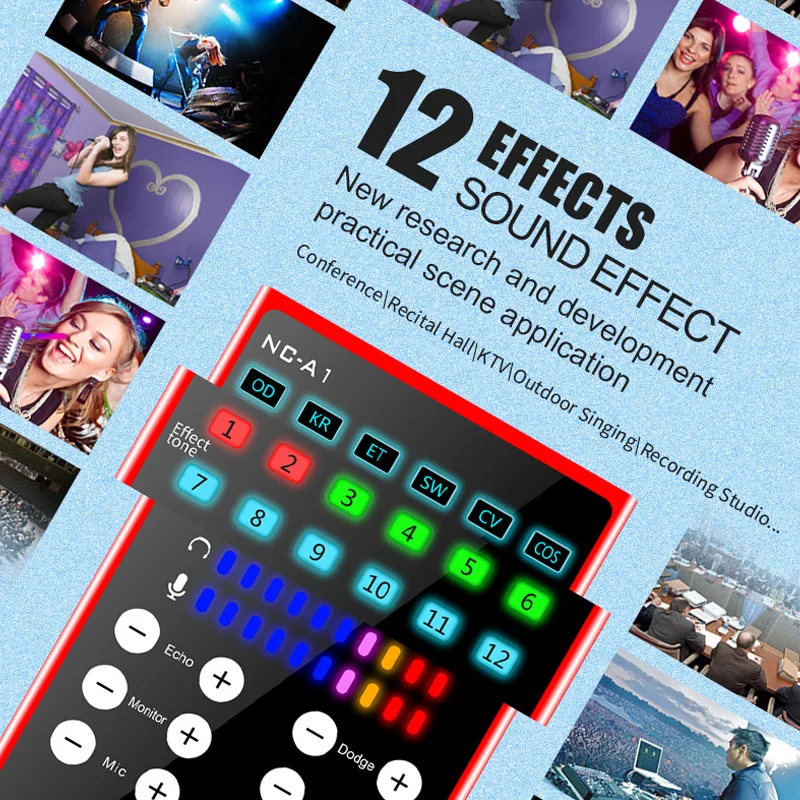 NCA1 Bluetooth Live Sound Card Microphone Condenser Mixer Audio KTV Karaoke Mobile Phone Computer Wireless Accompaniment
NCA1 Bluetooth Live Sound Card Microphone Condenser Mixer Audio KTV Karaoke Mobile Phone Computer Wireless Accompaniment