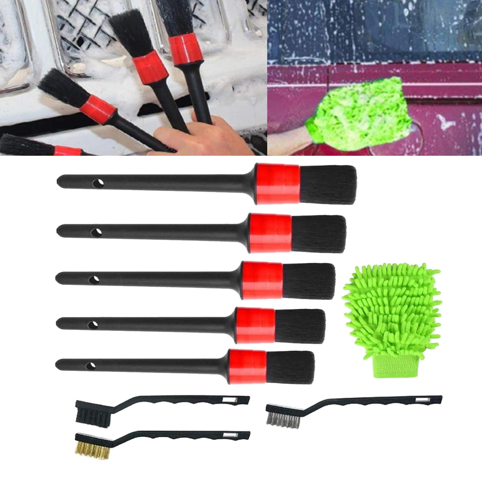 Detailing Brush Set for Cleaning Weels, Interior Leather, Air Vents,
Detailing Brush Set for Cleaning Weels, Interior Leather, Air Vents,