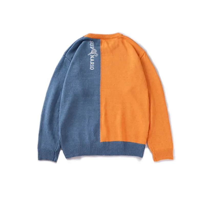 Hong Kong Style Color-Blocking Pullover Sweater O-Neck Loose Casual Autumn Winter Men's Embroidery Bottoming Shirt Trend
Hong Kong Style Color-Blocking Pullover Sweater O-Neck Loose Casual Autumn Winter Men's Embroidery Bottoming Shirt Trend