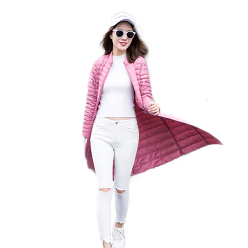 2021 winter long down jacket female long knees ultra-thin stand collar Slim large size white duck down warm casual jacket 226
2021 winter long down jacket female long knees ultra-thin stand collar Slim large size white duck down warm casual jacket 226