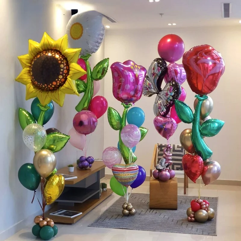 Sunflower Rose Aluminum Film Shaped Balloons Wedding Valentine's Day Birthday Party Bar Decoration and Arrangement Balloons
Sunflower Rose Aluminum Film Shaped Balloons Wedding Valentine's Day Birthday Party Bar Decoration and Arrangement Balloons