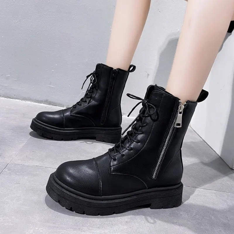 Женские короткие ботинки, новые женские ботинки на толстой подошве, модные зимние мотоциклетные ботинки с круглым носком, женские мотоцикл...
Женские короткие ботинки, новые женские ботинки на толстой подошве, модные зимние мотоциклетные ботинки с круглым носком, женские мотоцикл...