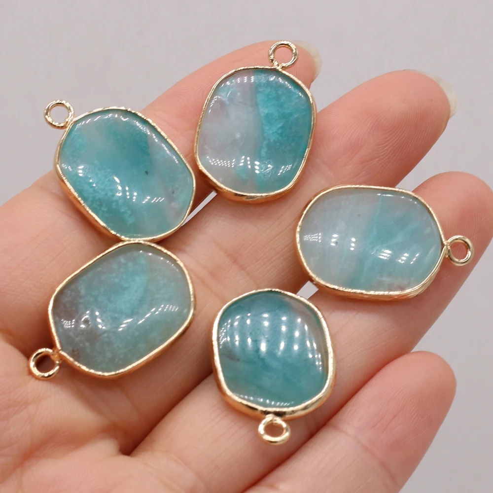 1Pcs Fashion Oval Pendant Natural Stone Quartz Amazonite Gilt Edge Charms for Jewelry Making DIY Necklace Earrings Accessories
1Pcs Fashion Oval Pendant Natural Stone Quartz Amazonite Gilt Edge Charms for Jewelry Making DIY Necklace Earrings Accessories