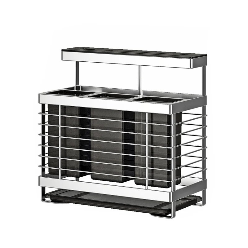 304 Stainless Steel Stand and Wall Mounted 2 in 1 Kitchen Storage Rack Knife Holder Cutlery Box Organizer Container Accessories
304 Stainless Steel Stand and Wall Mounted 2 in 1 Kitchen Storage Rack Knife Holder Cutlery Box Organizer Container Accessories