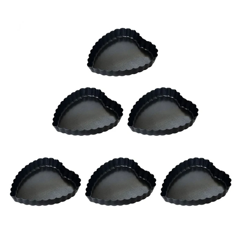 Tart Pan Set for Baking, 6Pcs 4.13Inch Heart-Shaped Tart Tins, Non-Stick Carbon Steel Quiche Pan with Removable Bottom
Tart Pan Set for Baking, 6Pcs 4.13Inch Heart-Shaped Tart Tins, Non-Stick Carbon Steel Quiche Pan with Removable Bottom