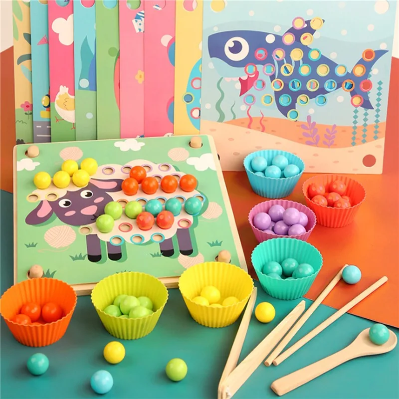Cartoon Wooden Interactive Bead Set For Kids, Bright Colors For Intelligence Development
Cartoon Wooden Interactive Bead Set For Kids, Bright Colors For Intelligence Development