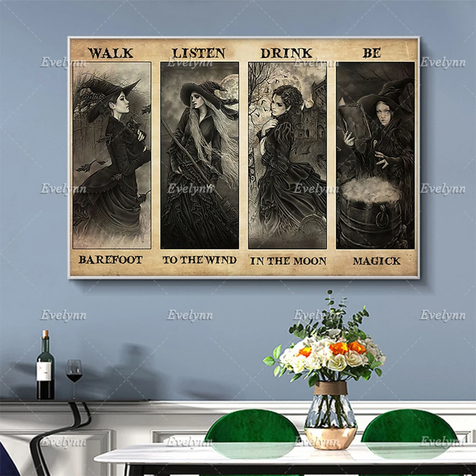 Witch Witchcraft Poster Walk Barefoot Listen To The Wind Drink In The Moon Be Magick Art Prints Home Decor Canvas FloatingFrame
Witch Witchcraft Poster Walk Barefoot Listen To The Wind Drink In The Moon Be Magick Art Prints Home Decor Canvas FloatingFrame