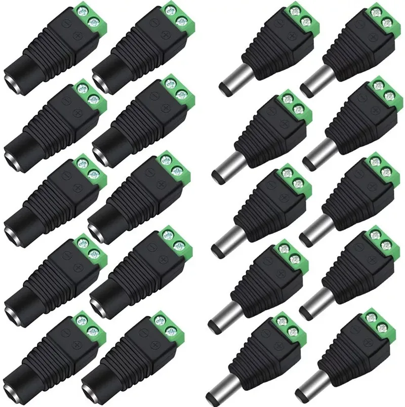 DC Connector Power Jack Plug Adapter 2.1 X 5.5MM 12V 5A Male+Female Power Connector for CCTV Camera Led Strip
DC Connector Power Jack Plug Adapter 2.1 X 5.5MM 12V 5A Male+Female Power Connector for CCTV Camera Led Strip