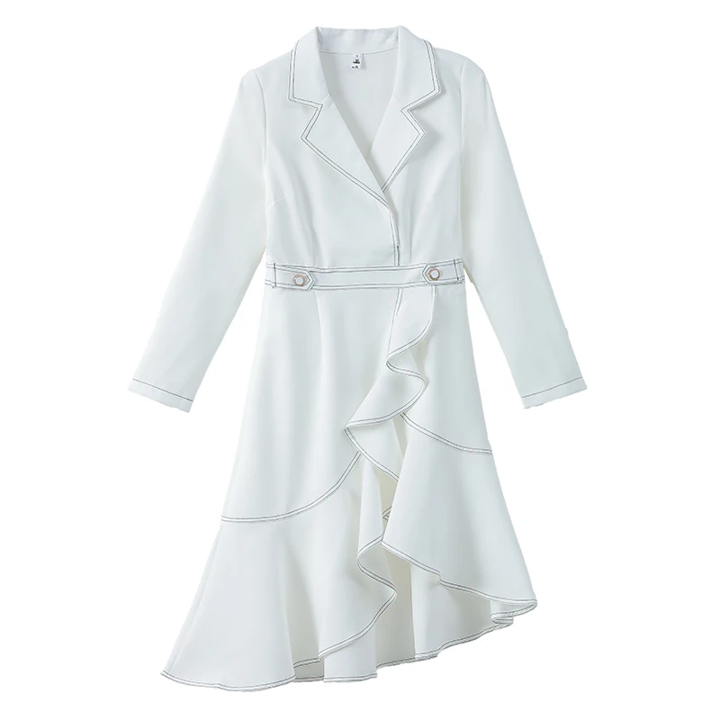 Desigual Office Dress White Ruffle Ladies Dresses Luxurious Vestidos De Mujer Design Office Lady Roupas Femininas Ukraine
Desigual Office Dress White Ruffle Ladies Dresses Luxurious Vestidos De Mujer Design Office Lady Roupas Femininas Ukraine