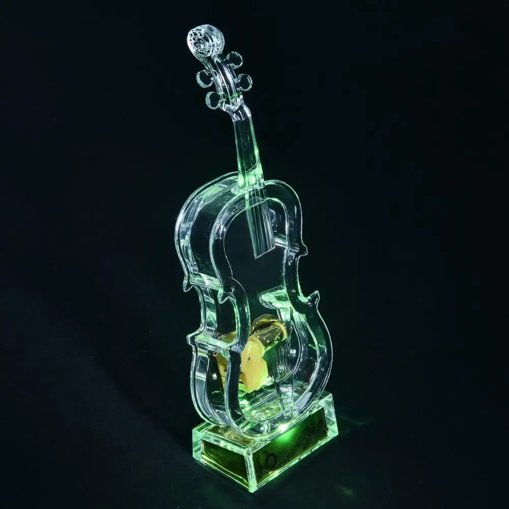 

Музыкальная шкатулка привлекательная уникальная форма акриловая смола светодиодсветодиодный мини-Музыкальная шкатулка на батарейках для...