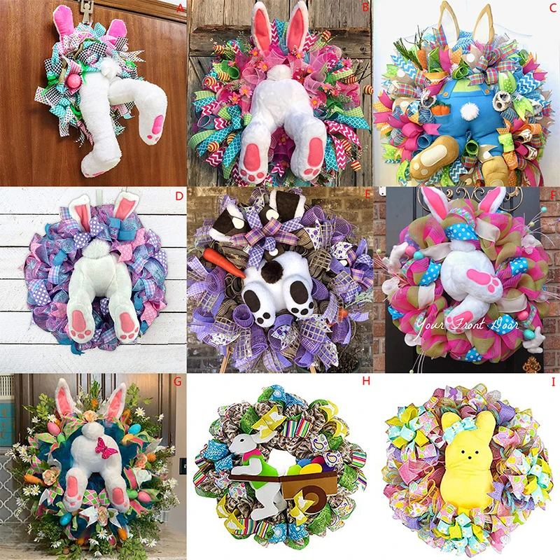 Cute Creative New Easter Rabbit Wreath Decor for Front Door Thief Bunny Butt with Ears Wall Decor For Pary 
Cute Creative New Easter Rabbit Wreath Decor for Front Door Thief Bunny Butt with Ears Wall Decor For Pary