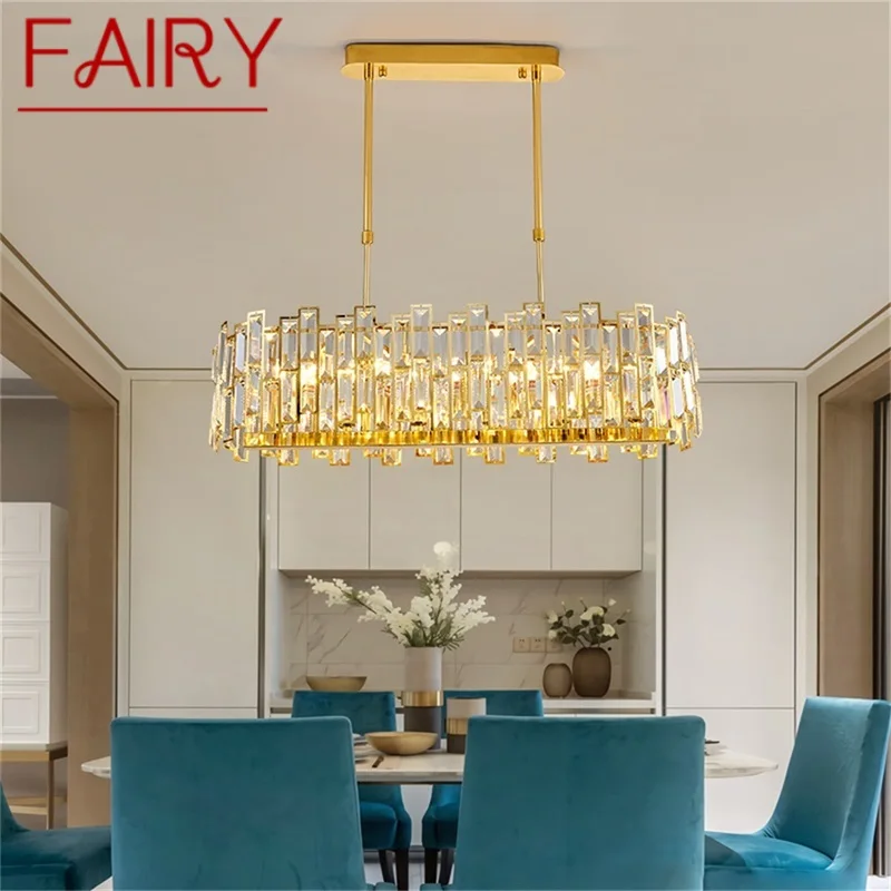 FAIRY Gold Chandelier Fixtures Oval Modern Branch Crystal Pendant Lamp Light Home LED for Dining Room Decoration
FAIRY Gold Chandelier Fixtures Oval Modern Branch Crystal Pendant Lamp Light Home LED for Dining Room Decoration