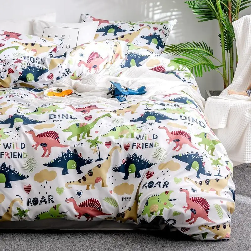 Home Textile Cartoon Dinosaur Bedding Sets Children's Beddingset Bed Linen Duvet Cover Pillowcase/bed Sets #s 
Home Textile Cartoon Dinosaur Bedding Sets Children's Beddingset Bed Linen Duvet Cover Pillowcase/bed Sets #s