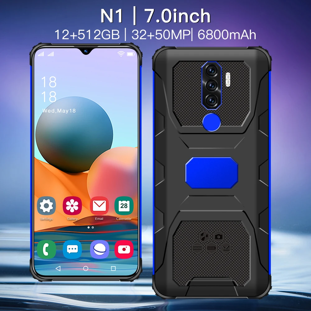 12+512GB N1 Andriod 11.0 Cell Phone Qualcomm 888 10 Core 6800mAh Big Battery 32+50MP Smartphones 7.0 Inch Full Display
12+512GB N1 Andriod 11.0 Cell Phone Qualcomm 888 10 Core 6800mAh Big Battery 32+50MP Smartphones 7.0 Inch Full Display