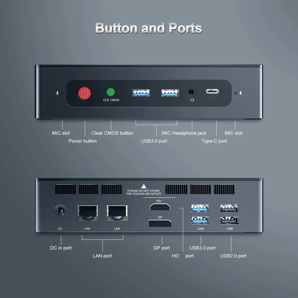 BEELINK GTI Mini PC i5-8260U CPU 8+256G/ 16+512G DDR4 WIFI6 Bluetooth 5.0 1000M Win10 UHD 4K Display Smart Mini PC Home Office
BEELINK GTI Mini PC i5-8260U CPU 8+256G/ 16+512G DDR4 WIFI6 Bluetooth 5.0 1000M Win10 UHD 4K Display Smart Mini PC Home Office