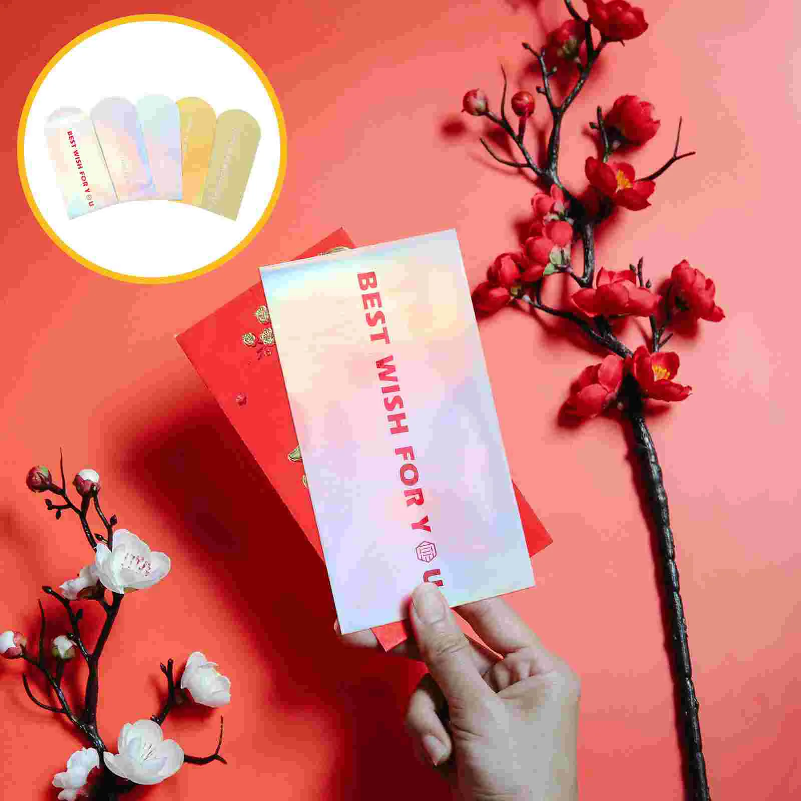 5 красных конвертов изысканного цвета для праздника Весны (разные цвета)
5 красных конвертов изысканного цвета для праздника Весны (разные цвета)