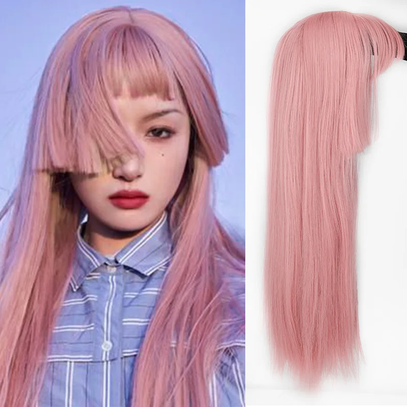 Парик для косплея японский и корейский стиль синтетические волосы розовые