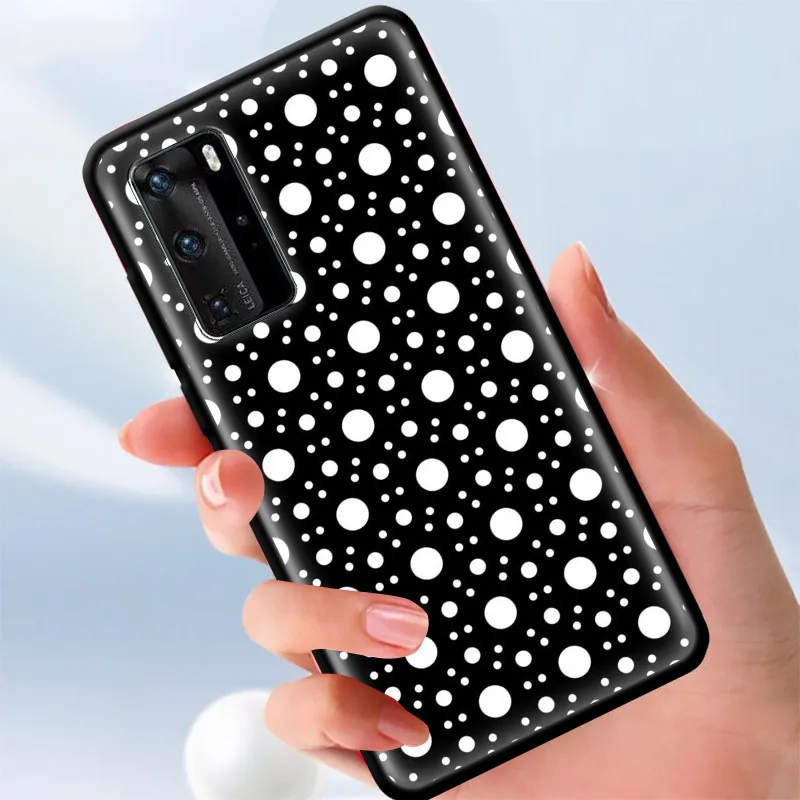 Black and White Polka Dot Phone Case For Huawei P30 P20 P40 P10 P Smart 2019 Z Mate 20 10 Lite 40 Pro TPU Cover Soft Shell Coque 
Black and White Polka Dot Phone Case For Huawei P30 P20 P40 P10 P Smart 2019 Z Mate 20 10 Lite 40 Pro TPU Cover Soft Shell Coque