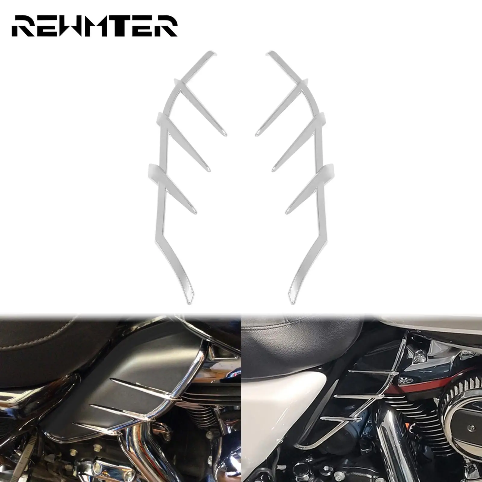 Motorcycle ABS Mid-Frame Air Deflectors Trims Chrome For Harley Touring Road King Electra Street Glide FLH 2009-2016 CVO Limited
Motorcycle ABS Mid-Frame Air Deflectors Trims Chrome For Harley Touring Road King Electra Street Glide FLH 2009-2016 CVO Limited