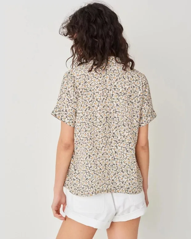 21 spring and summer new style printed floral lapel short-sleeved shirt top women
21 spring and summer new style printed floral lapel short-sleeved shirt top women