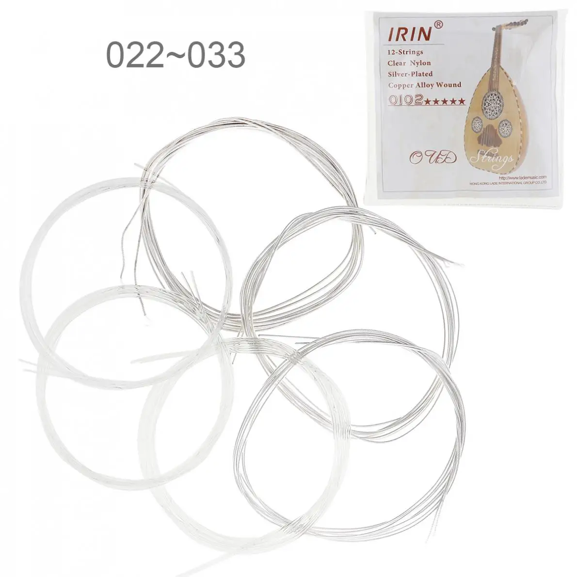 

Guitar Strings 6pcs/lot Oud String 022-033 Inch Clear Nylon Silver-Plated Copper Alloy with Full Bright Tone