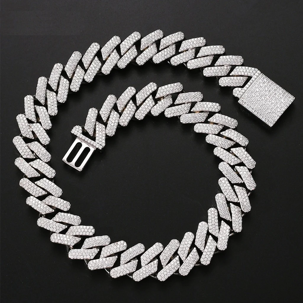 20mm Diamond Shaped Cuban Chain Three Rows of Zircon Men's Large Gold Chain Domineering Exaggerated Hip-Hop Rap Necklace
20mm Diamond Shaped Cuban Chain Three Rows of Zircon Men's Large Gold Chain Domineering Exaggerated Hip-Hop Rap Necklace