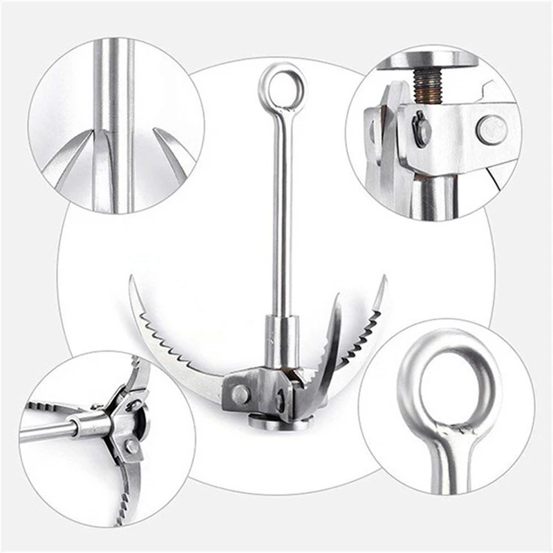 Stainless Steel Grappling Hook with Folding Claws for Camping Hiking Survival Tree Rock Mountain Climbing
Stainless Steel Grappling Hook with Folding Claws for Camping Hiking Survival Tree Rock Mountain Climbing